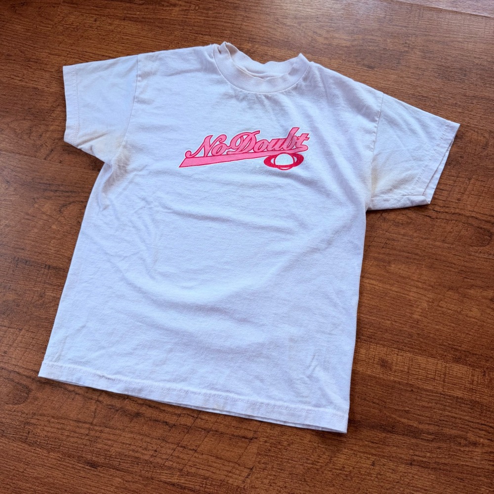 Hanes | No Doubt Band Tee Vintage 90s White Pink Graphic Kids M 10-12 Streetwear